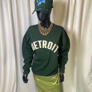Detroit-Letterman - Custom Felt Crewneck Sweatshirt
